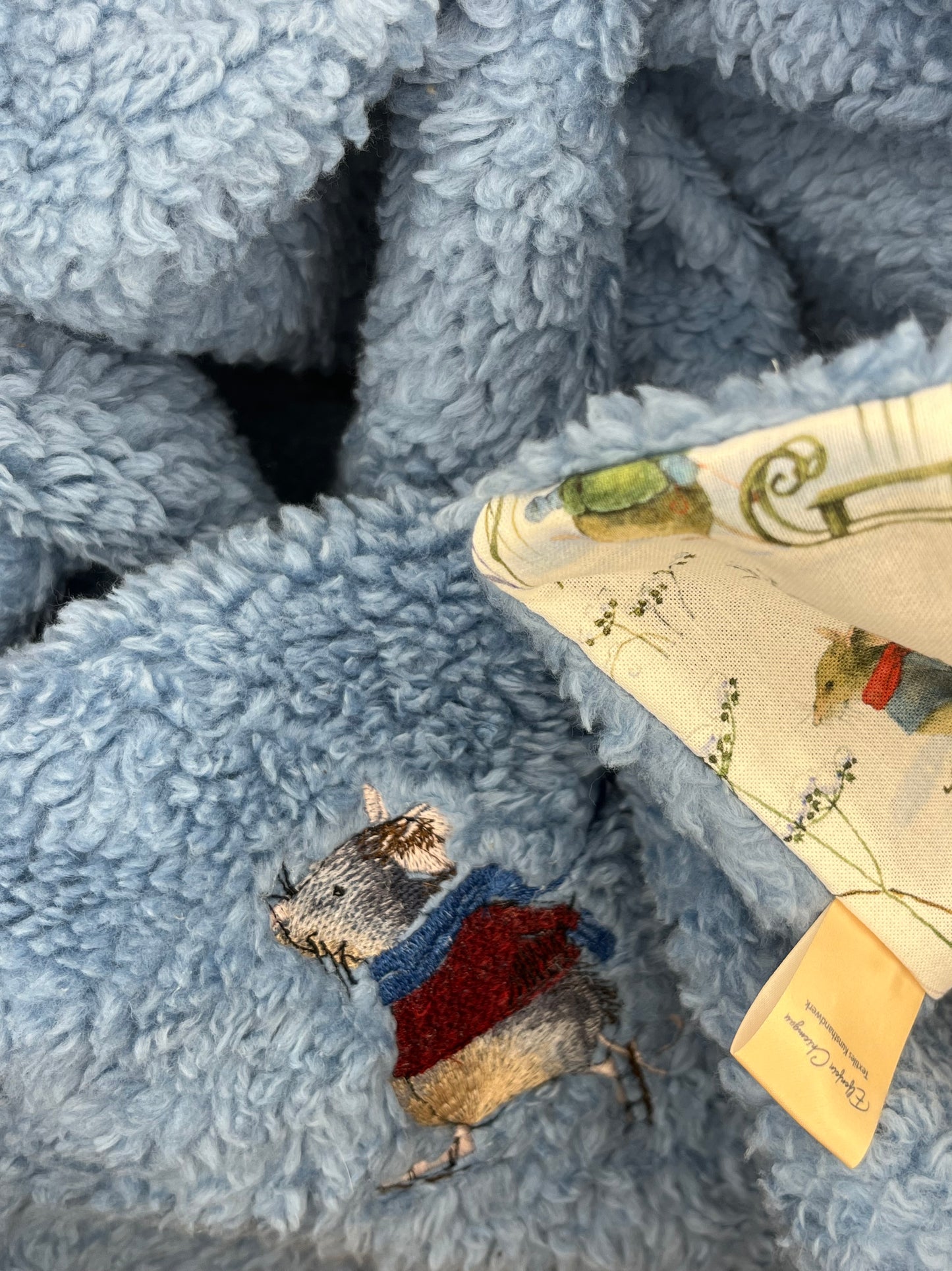 Babydecke Wintermäuse in Wunschfarben