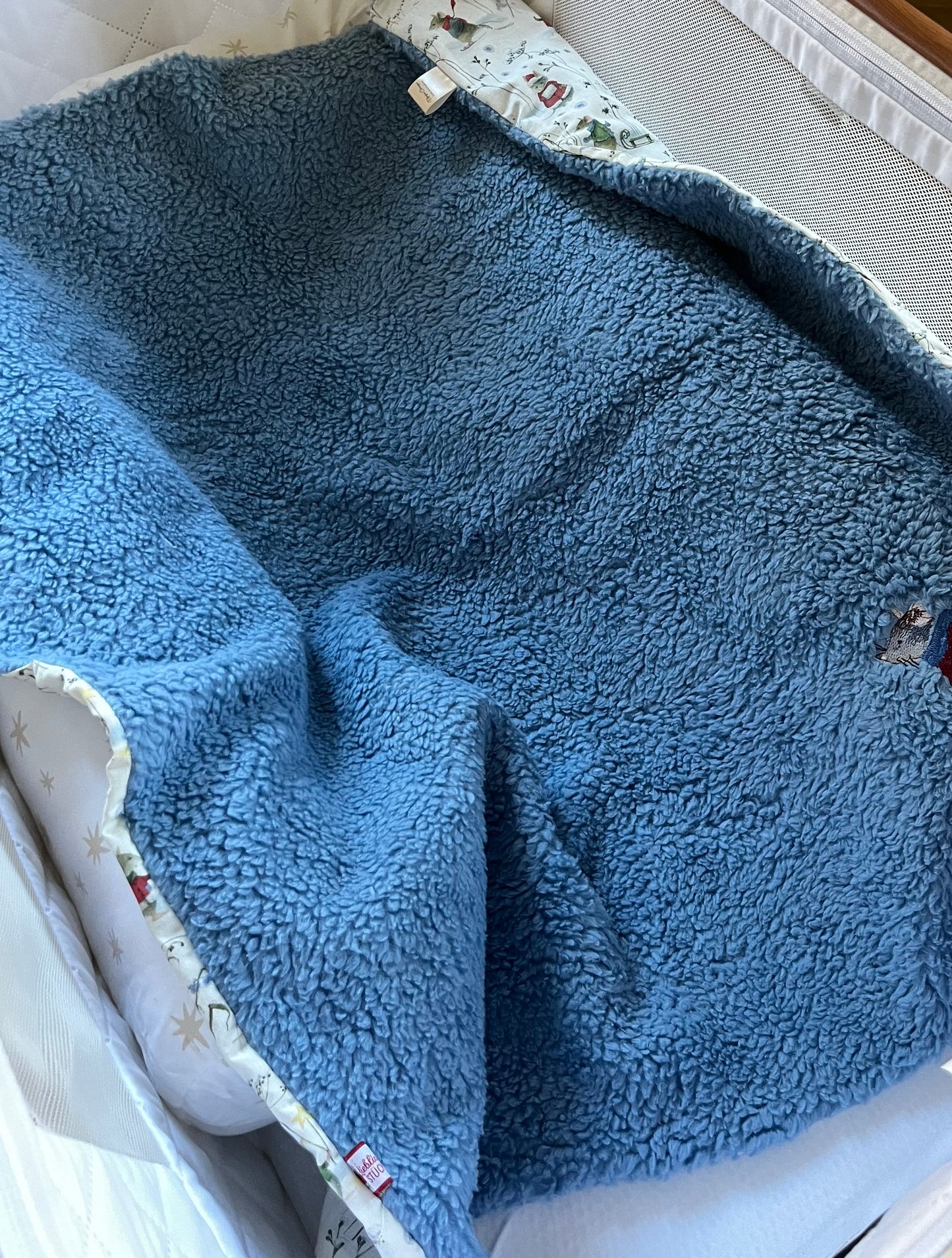 Babydecke Wintermäuse in Wunschfarben