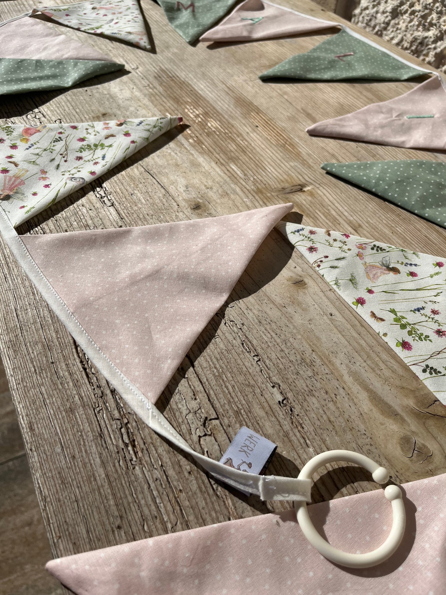 Wimpelkette Elfengarten rosa