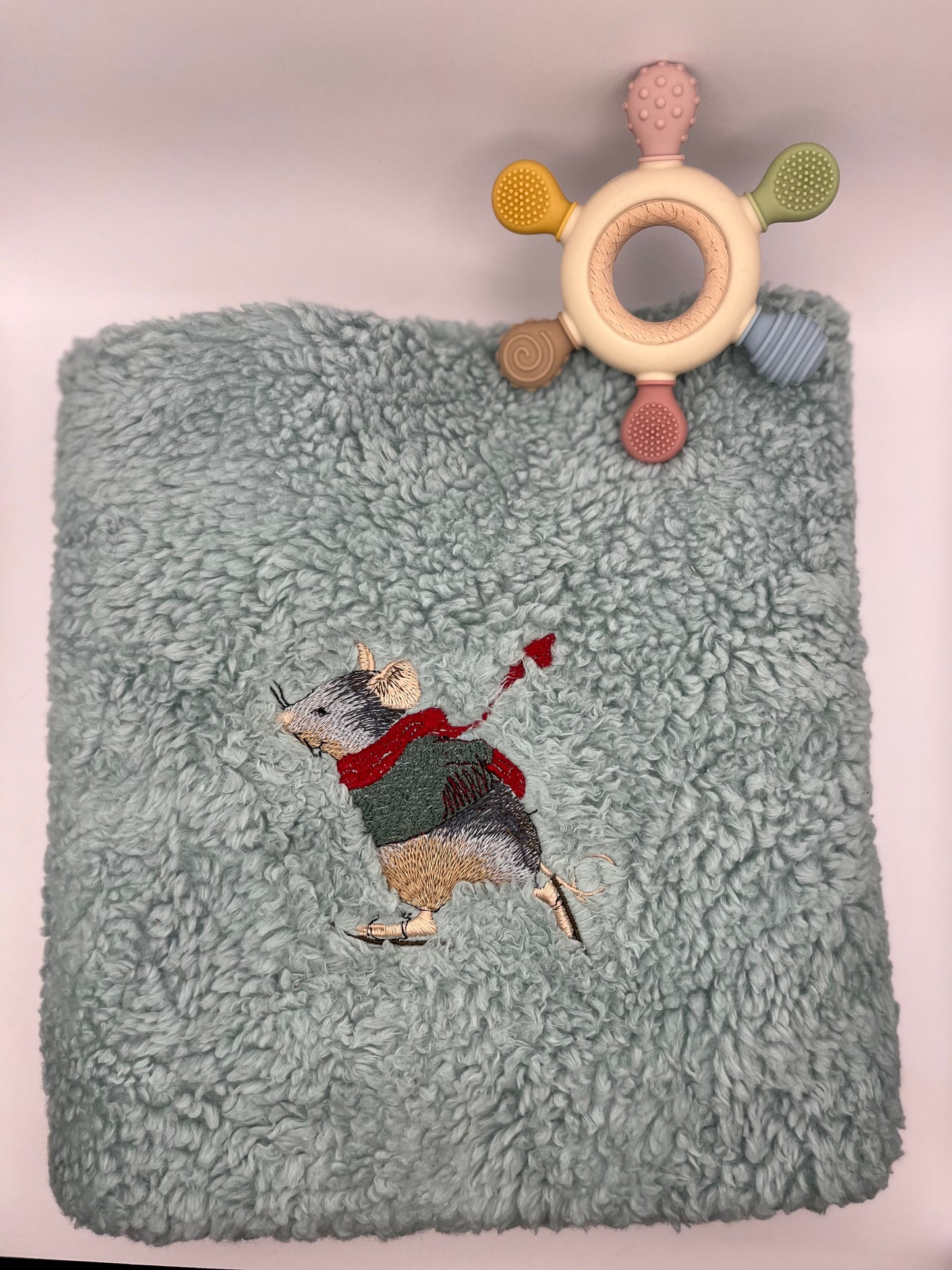 Babydecke Wintermäuse in Wunschfarben