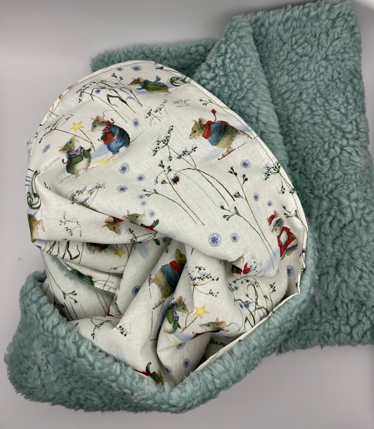 Babydecke Wintermäuse in Wunschfarben
